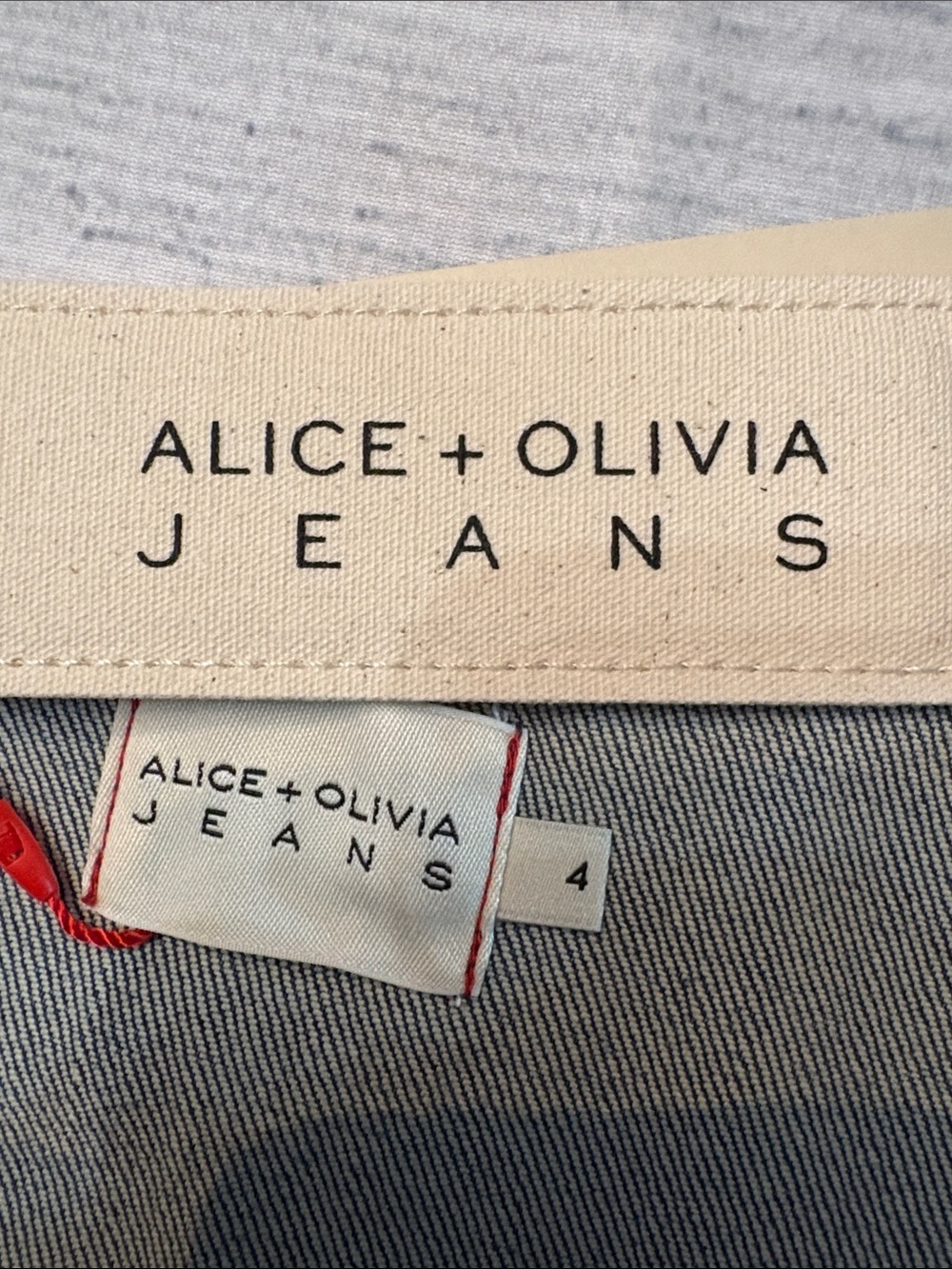 ALICE + OLIVIA Sweetheart Neckline Denim Mini Dress - Danica Dark Indigo - sz 4 - Picture 3 of 5